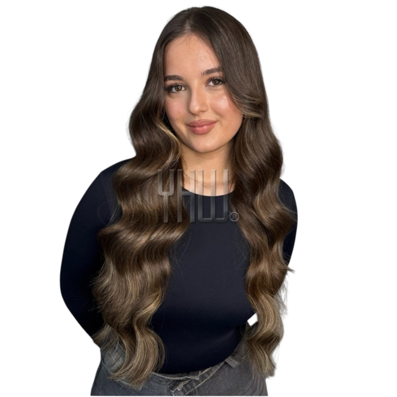Tape Extensions Maronenbraun