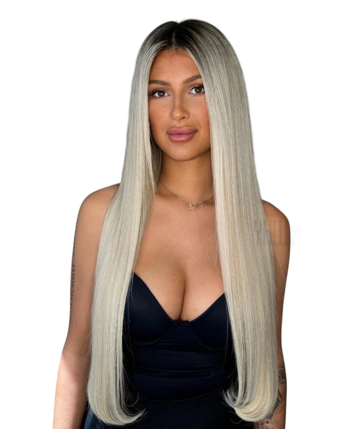 Haarverlängerung mit Bonding Extensions 11/11 Pearl White - YHW