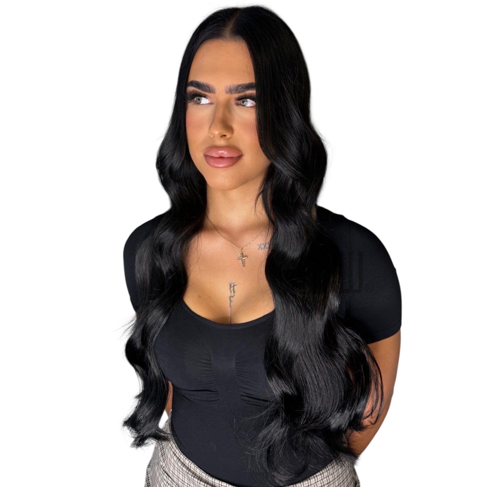 YHW Haarverlängerung Extensions Schwarz