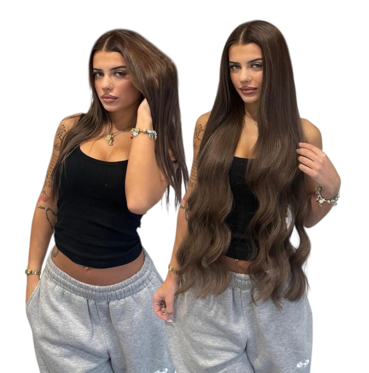Haarlängen Auswahl 45-75cm für professionelle Extensions