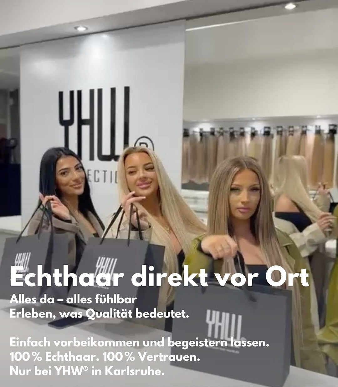 Besuchen Sie uns in der Kaiserpassage 2-4 in Karlsruhe oder kontaktieren Sie uns, um die perfekte Haarverlängerung für sich zu entdecken.