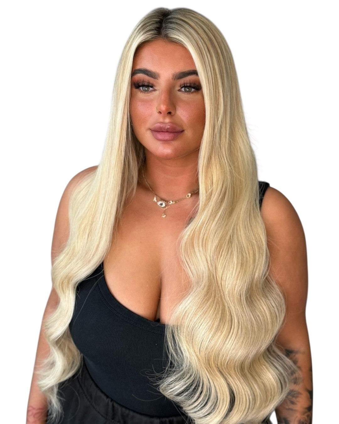 Haarverlängerung-Extensions- 613 Platinblond YHW