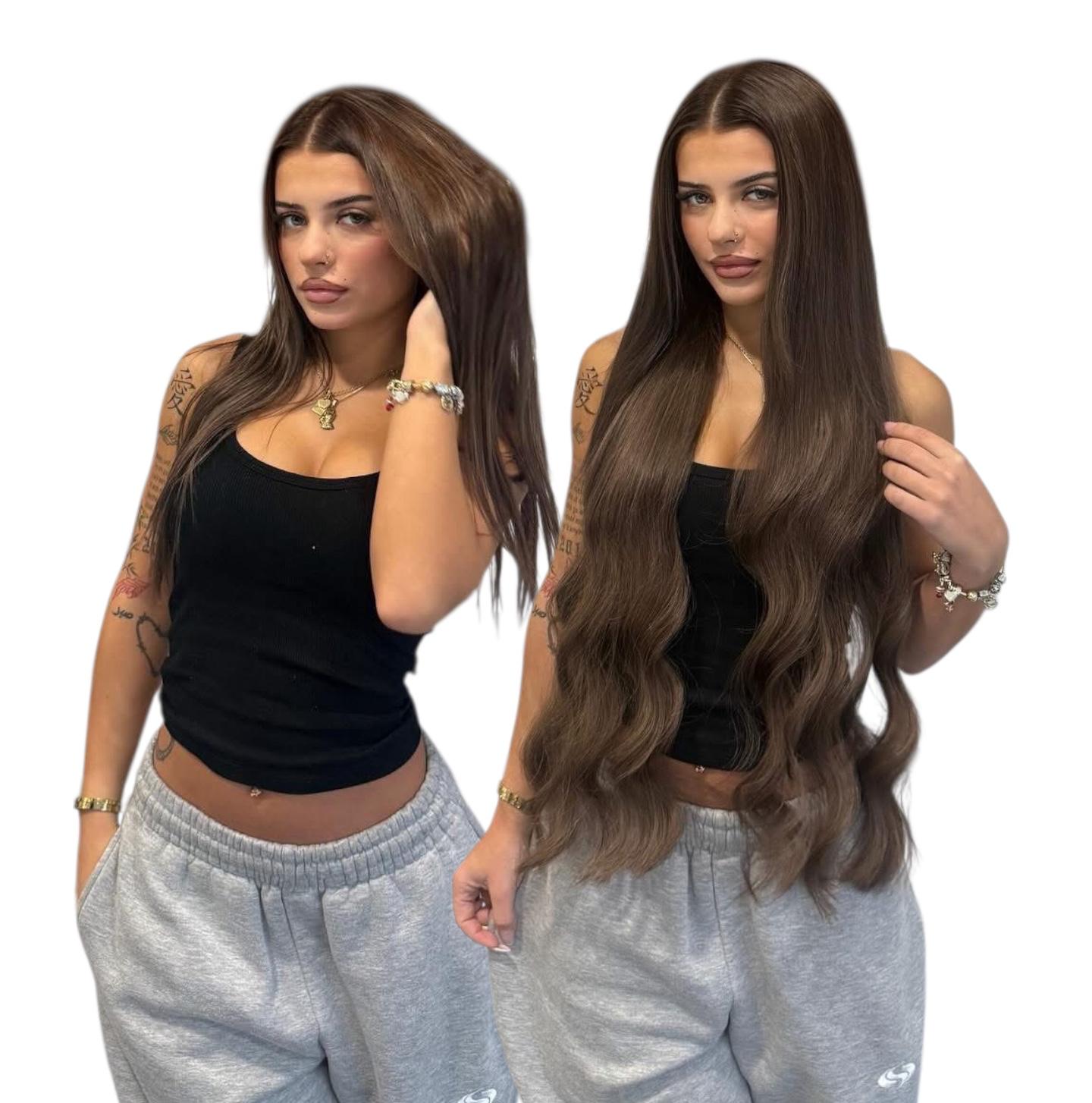 Haarlängen Auswahl 45-75cm für professionelle Extensions