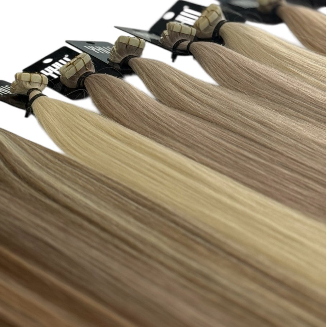 Tape Extensions Haarverlängerung aus 100 % Remy-Echthaar in Premiumqualität.