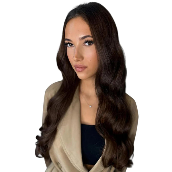 Echthaartresse 2E Tief Dunkelbraun