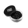 YHW® Your Hair World Micro Rings in Schwarz mit Silikoneinlage in einer transparenten Dose für Haarverlängerungen